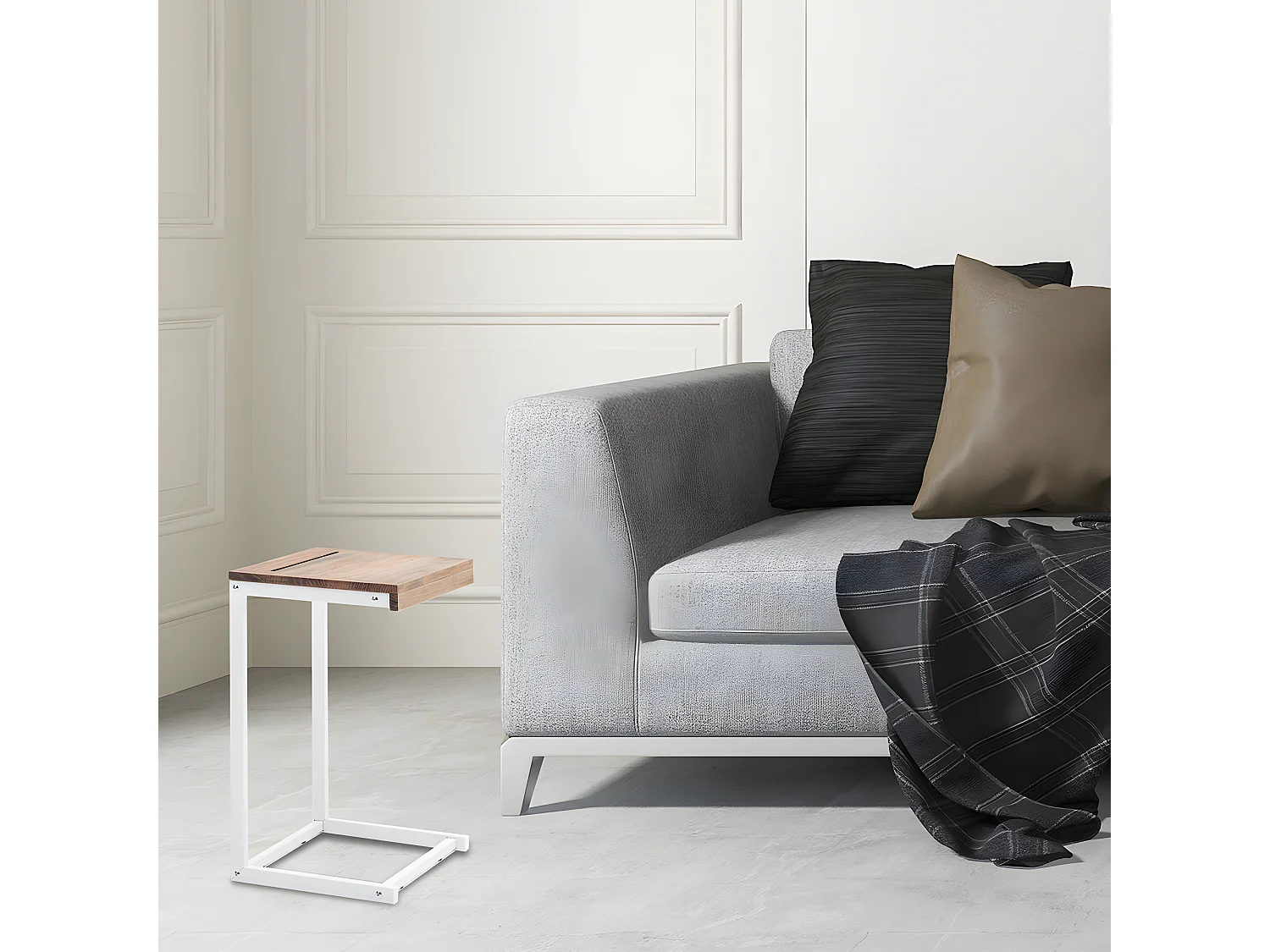 Table pour tablette / portable  ECO 50x36x63 cm Blanc-Vieilli