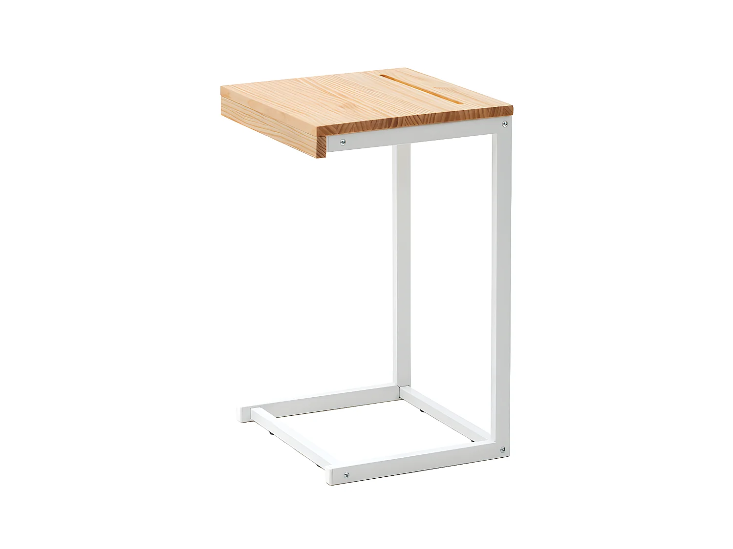 Table pour tablette / portable  ECO 50x36x63 cm Blanc-Naturel