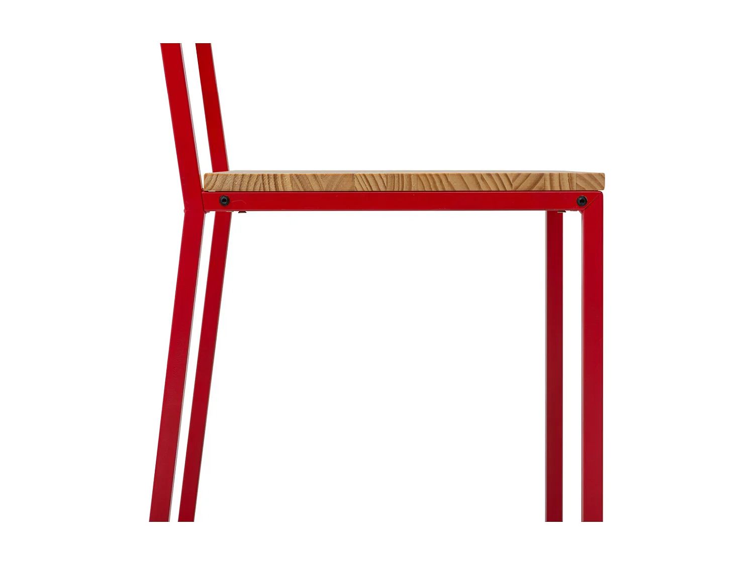 Pack 2Uds. Sillas Desmontables Oxford ECO Roja en madera maciza de pino acabado natural estilo nórdico industrial Box Furniture