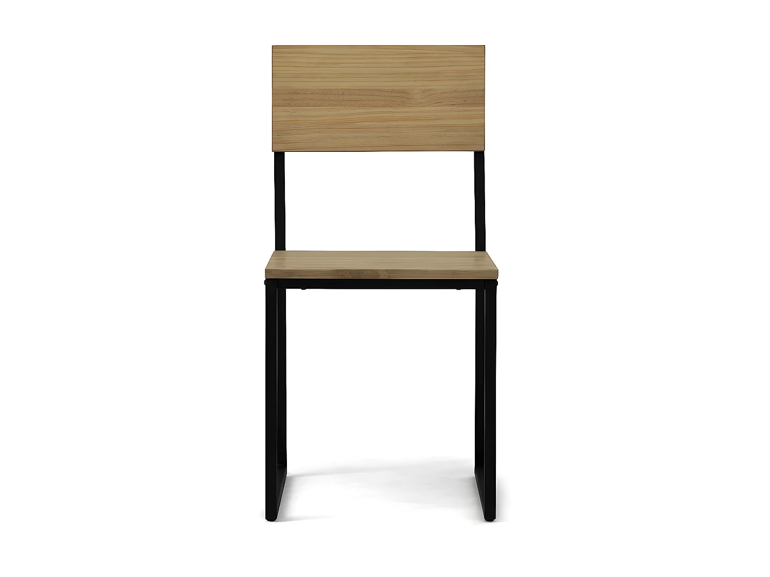 Pack 2Ud. Sillas Desmontables Oxford ECO Negra en madera maciza de pino acabado vintage estilo industrial Box Furniture