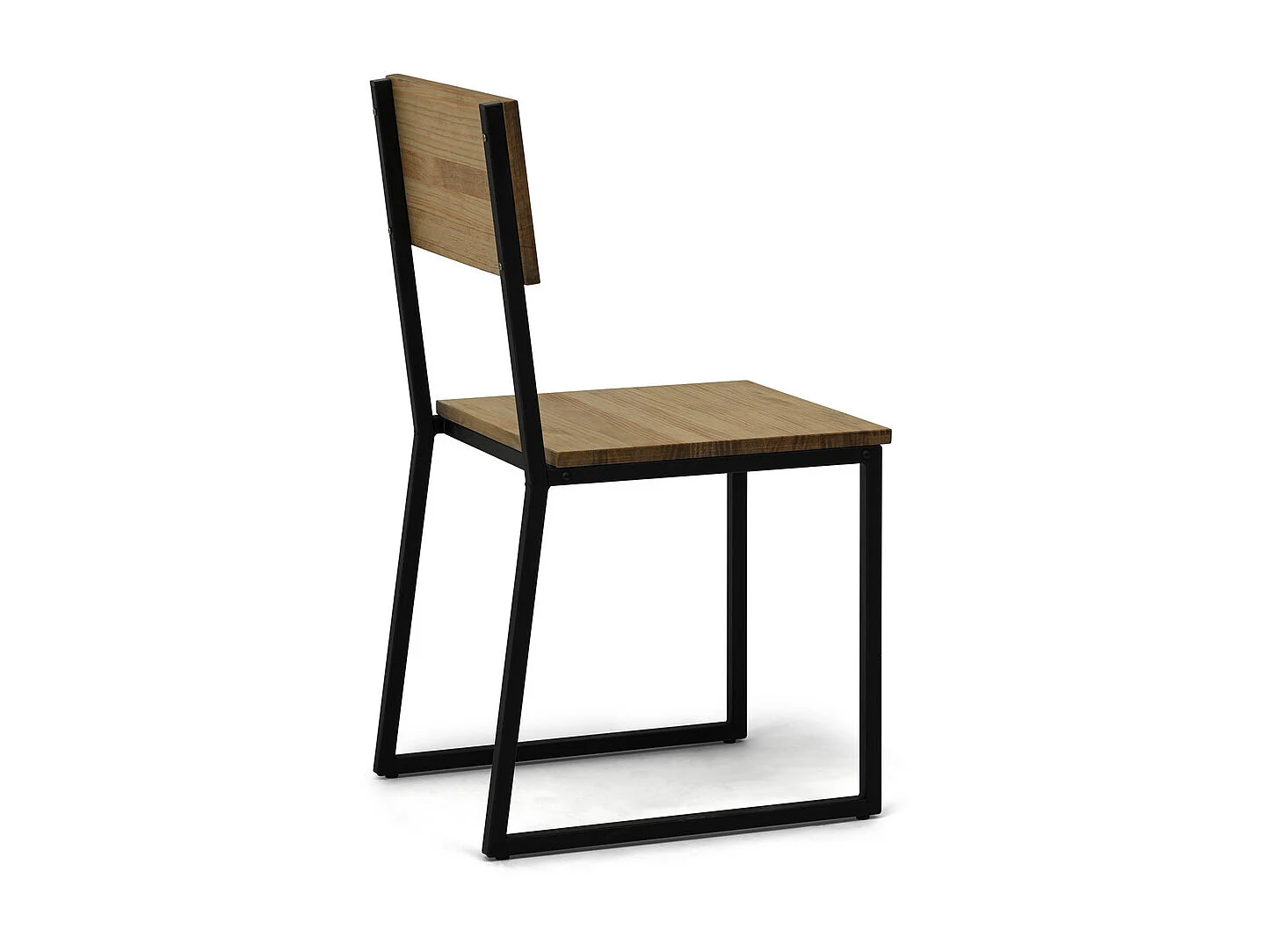 Pack 2Ud. Sillas Desmontables Oxford ECO Negra en madera maciza de pino acabado vintage estilo industrial Box Furniture