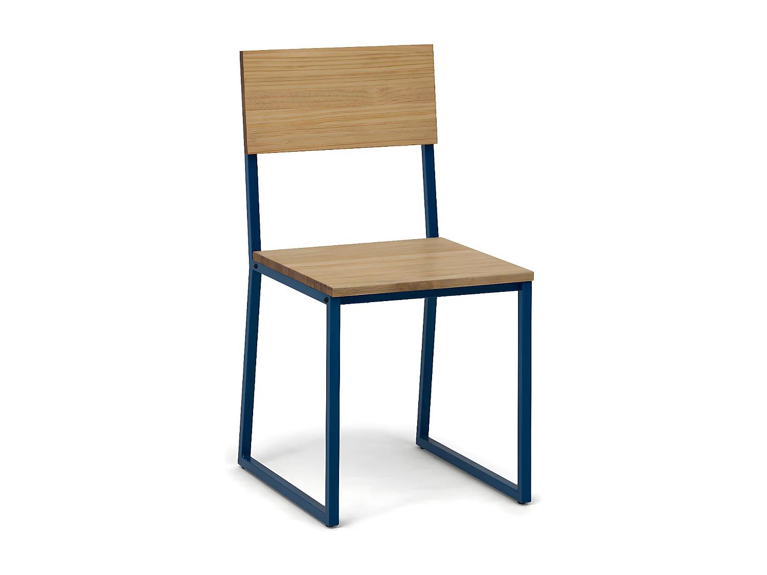 Silla Desmontable Oxford ECO Azul en madera maciza de pino acabado vintage estilo industrial Box Furniture
