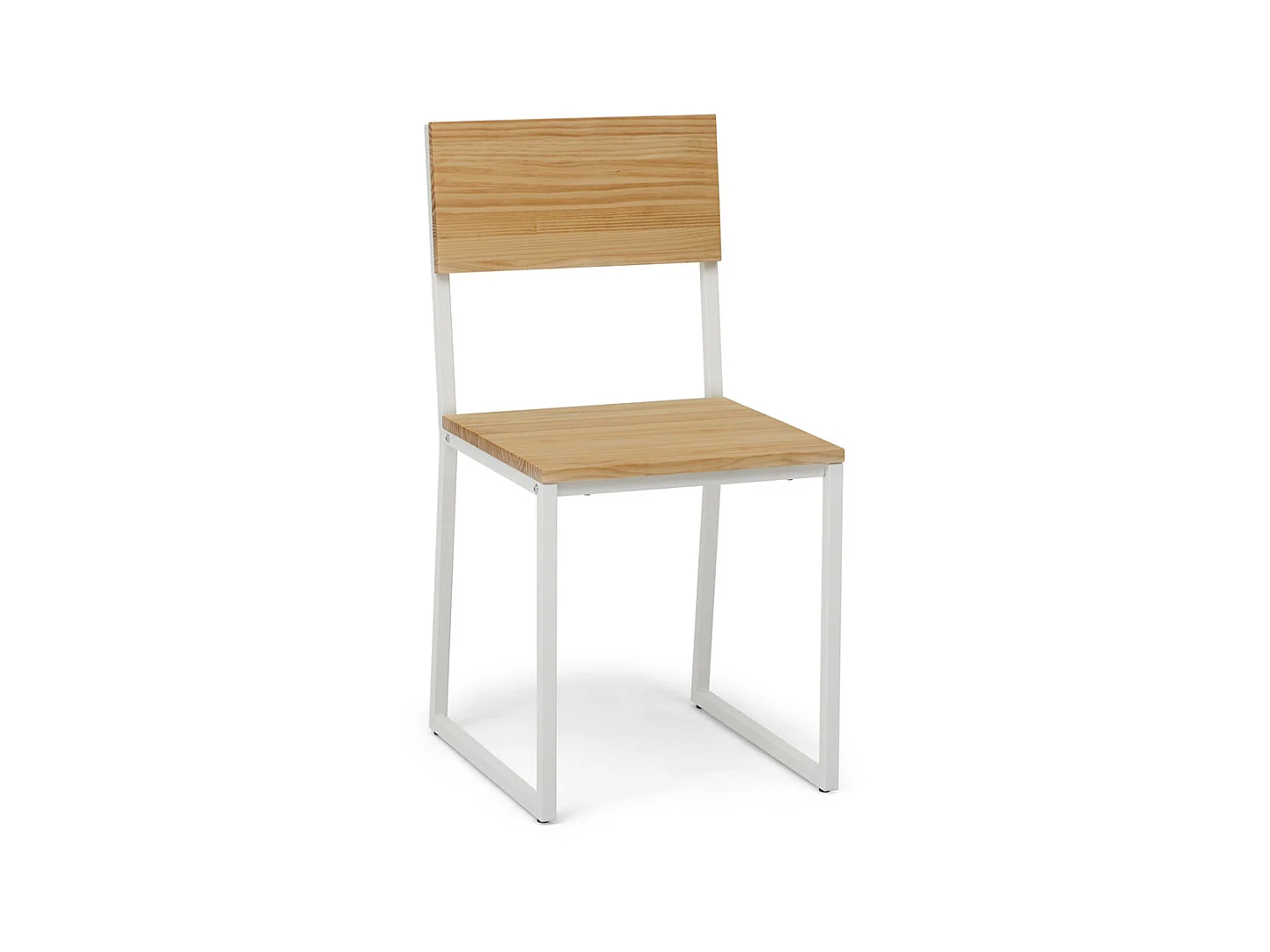 Lot de 2 chaises démontables Oxford ECO  40x40x86cm. Blanc-Naturel