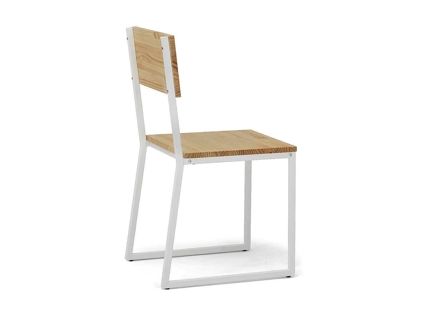 Pack 2Ud. Sillas Desmontables Oxford ECO Blanca en madera maciza de pino acabado natural estilo nórdico industrial Box Furniture