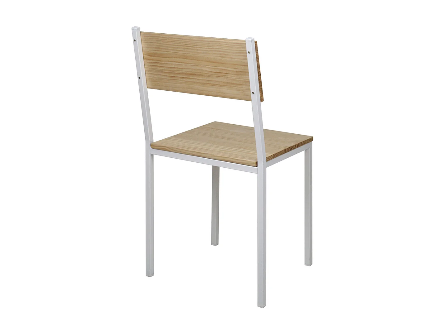 Sillas iCub encajable Pack 4Ud. 40x40x85cm Blancas en madera maciza de pino acabado vintage estilo industrial Box Furniture