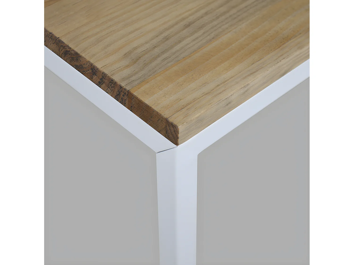 Sillas iCub encajable Pack 4Ud. 40x40x85cm Blancas en madera maciza de pino acabado vintage estilo industrial Box Furniture