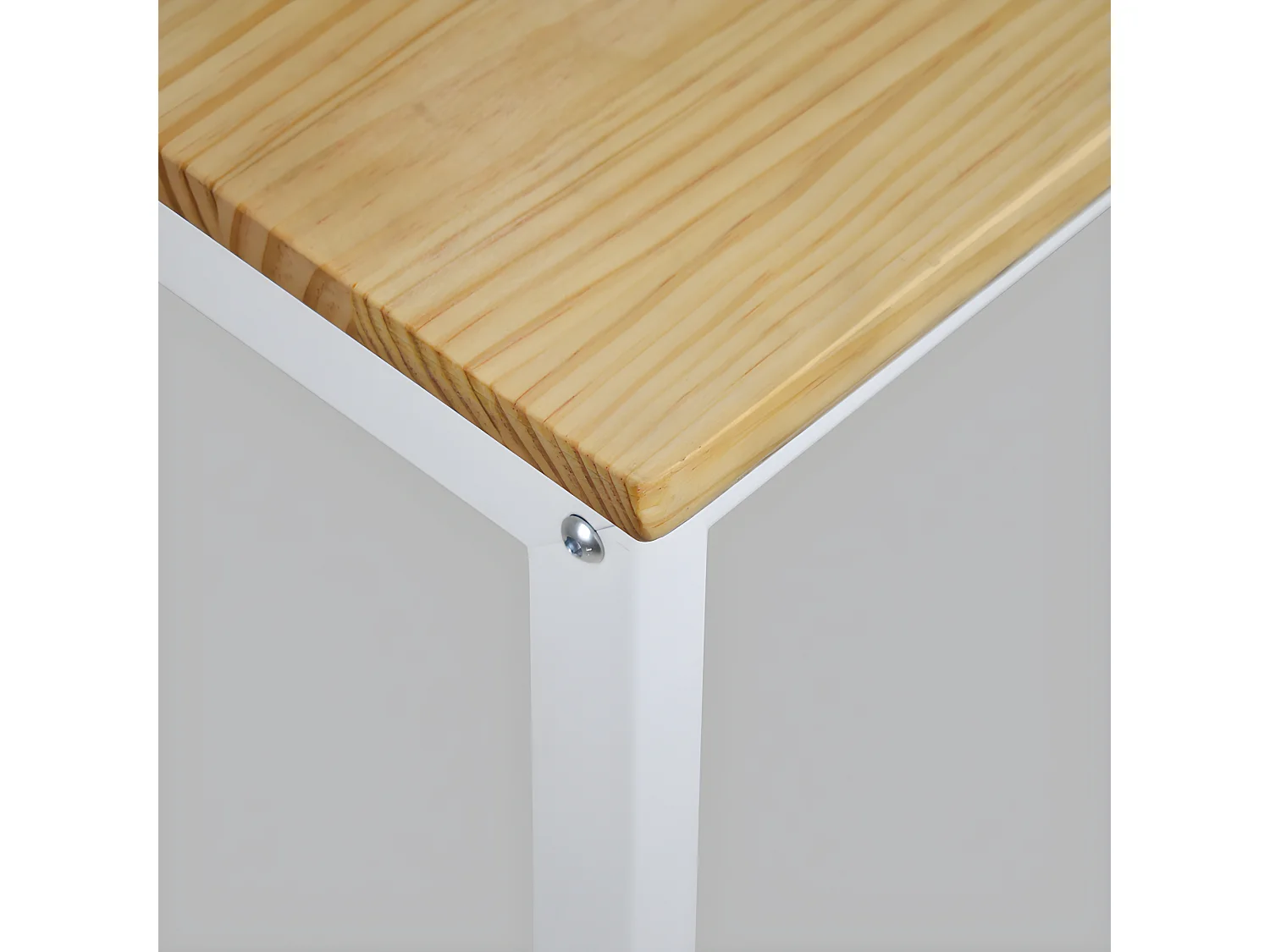 Pack 2 sillas icub desmontables 41X50x86cm Blanco en madera maciza de pino acabado vintage estilo industrial Box Furniture