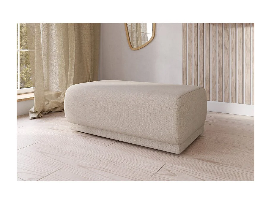 Pouf NOVA tissu beige 1 place