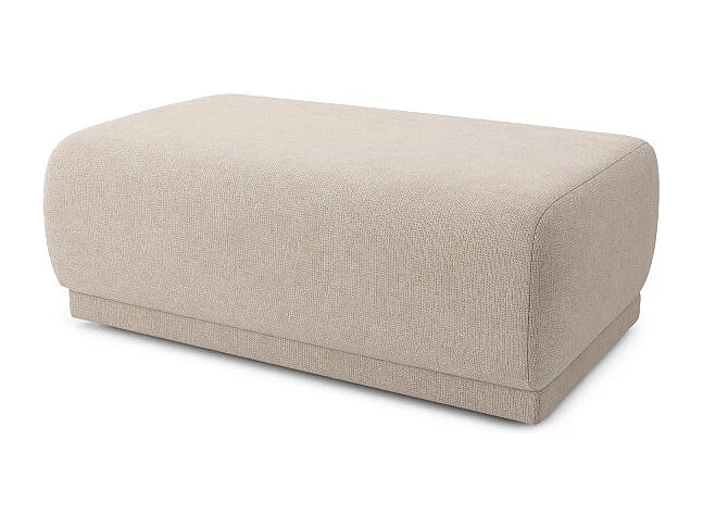 Pouf NOVA tissu beige 1 place