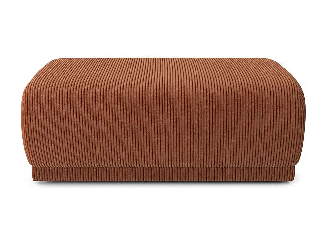 Pouf NOVA velours côtelé terracotta 1 place