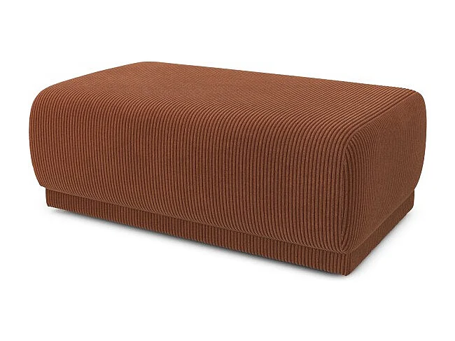 Pouf NOVA velours côtelé terracotta 1 place