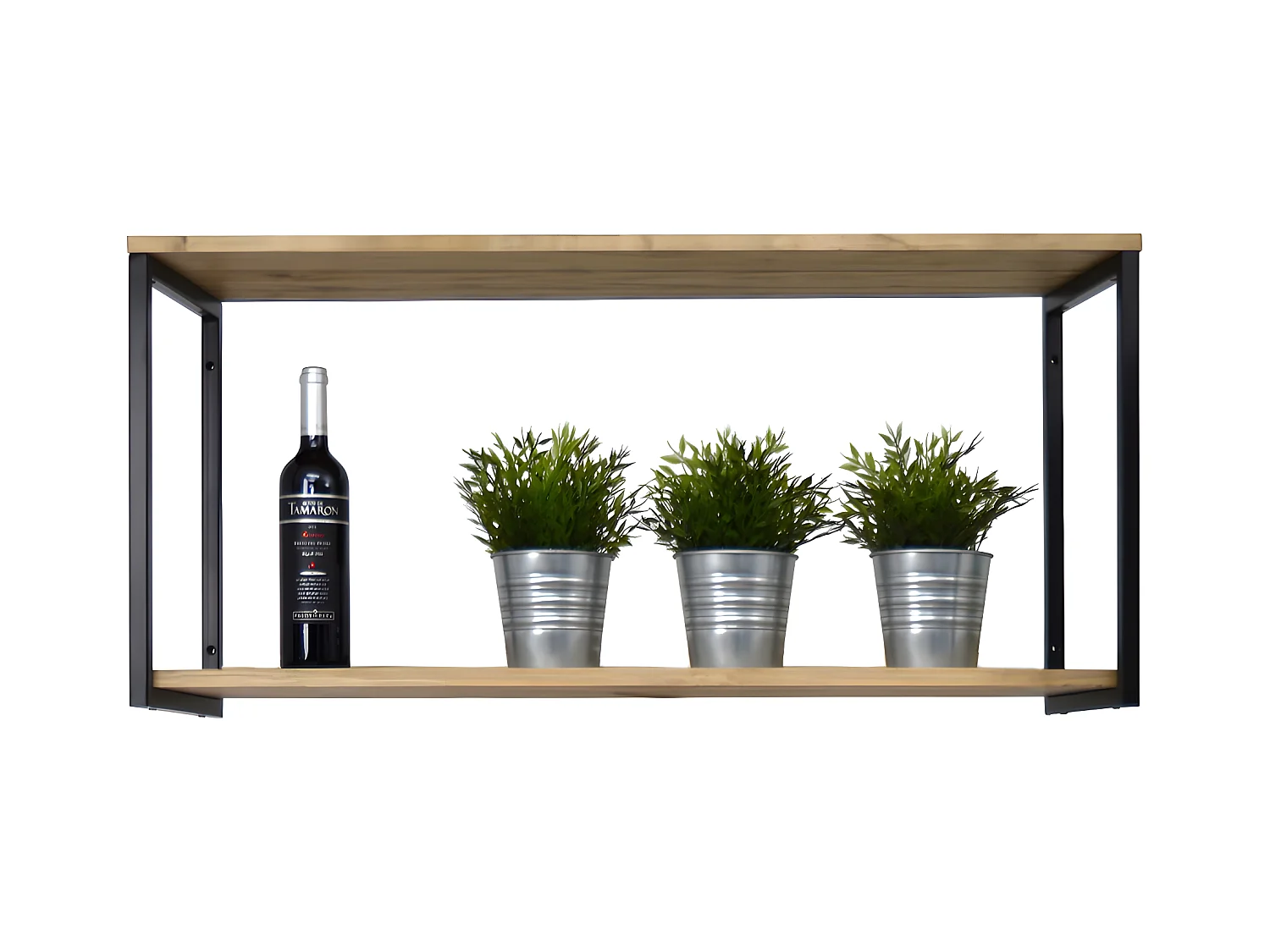 Étagère murale double Icub – Industriel Vintage  30X100x48h.cm. 30mm.