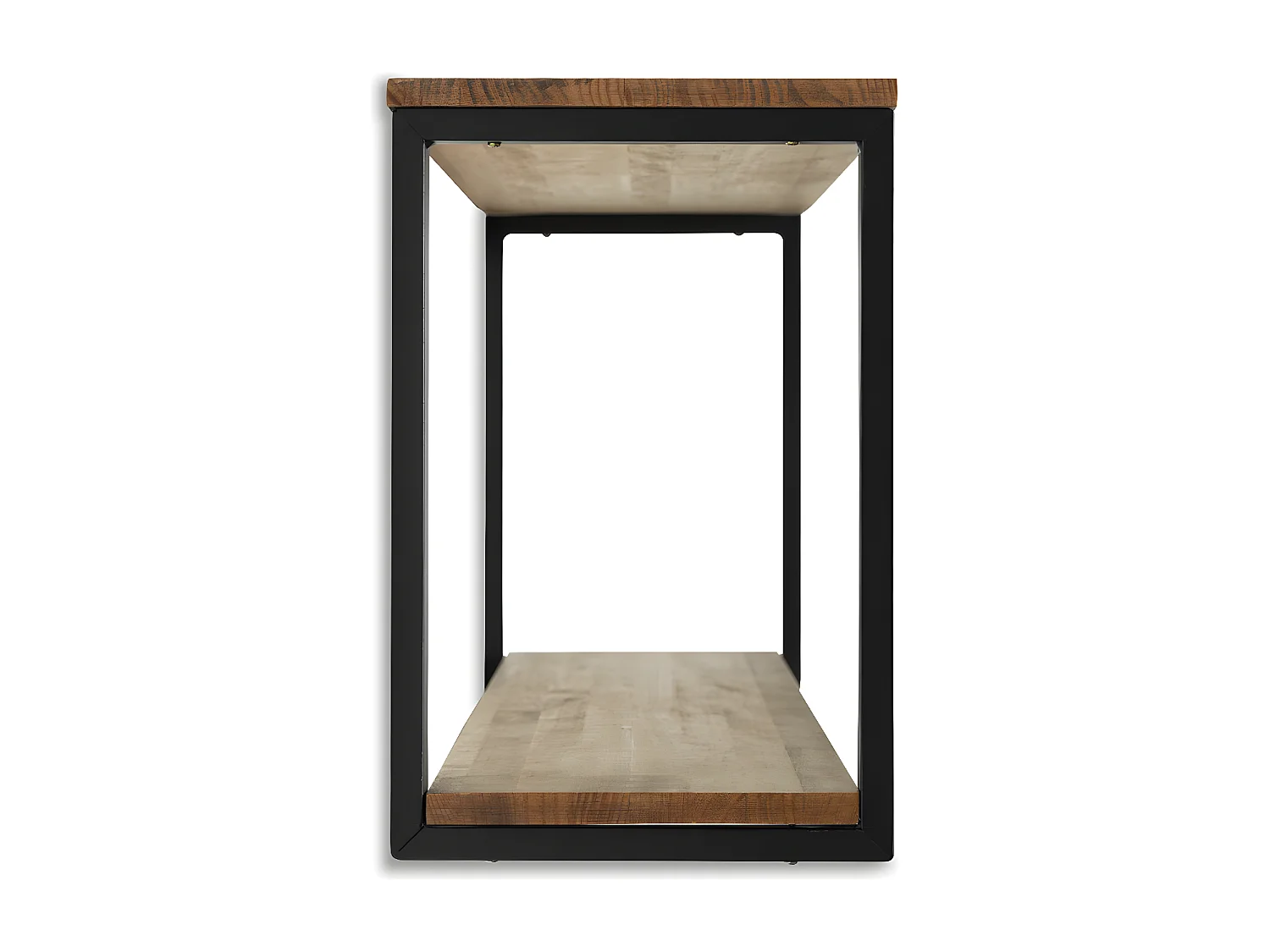 Estantería colgante iCub Big Wood 2 Estantes 2 Marcos 100x30x47cm Negro en madera maciza de pino acabado vintage estilo industrial Box Furniture