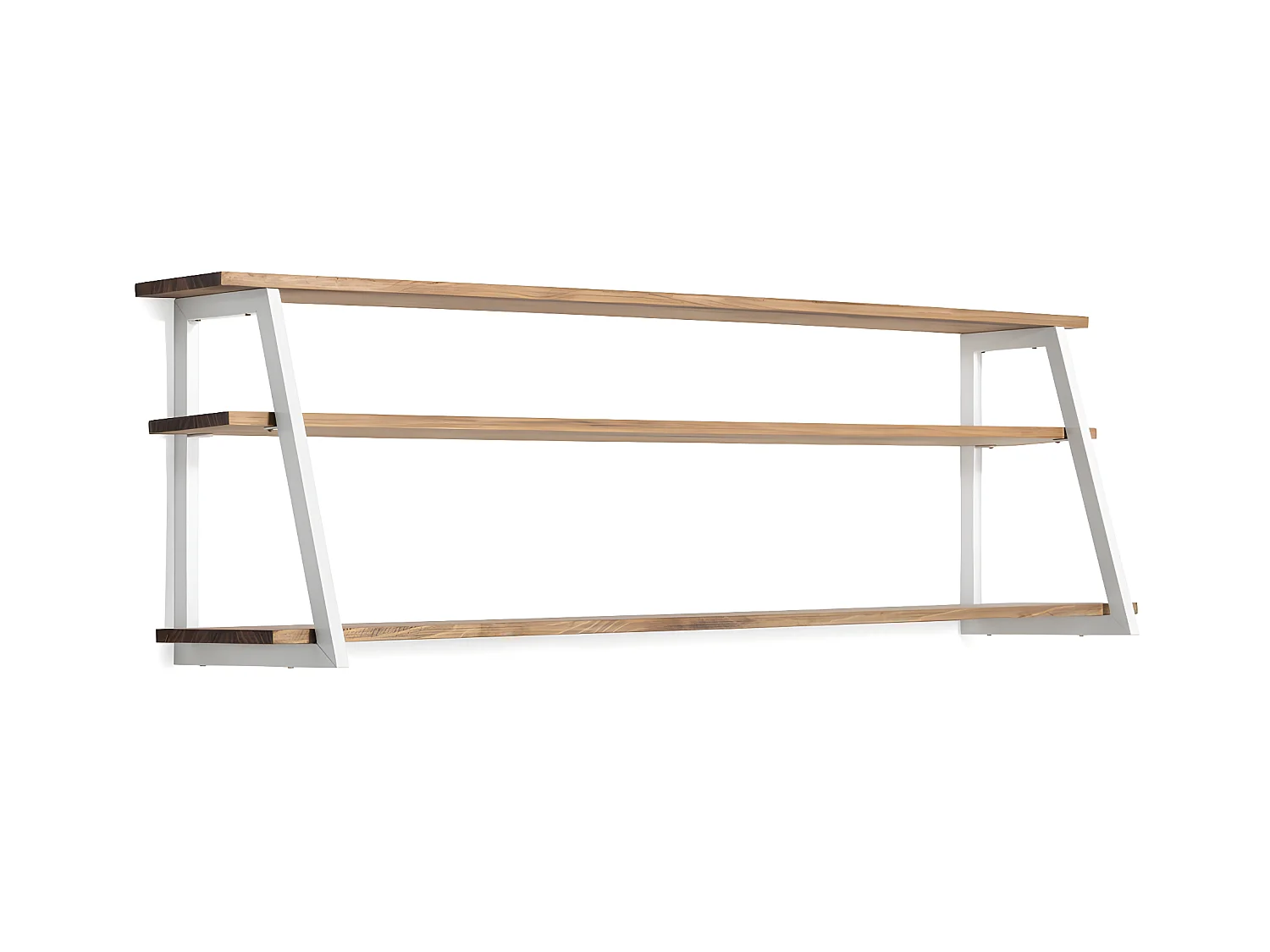 Estante Ascendente 120x35x47 Branco – madeira vintage – Dois suportes
