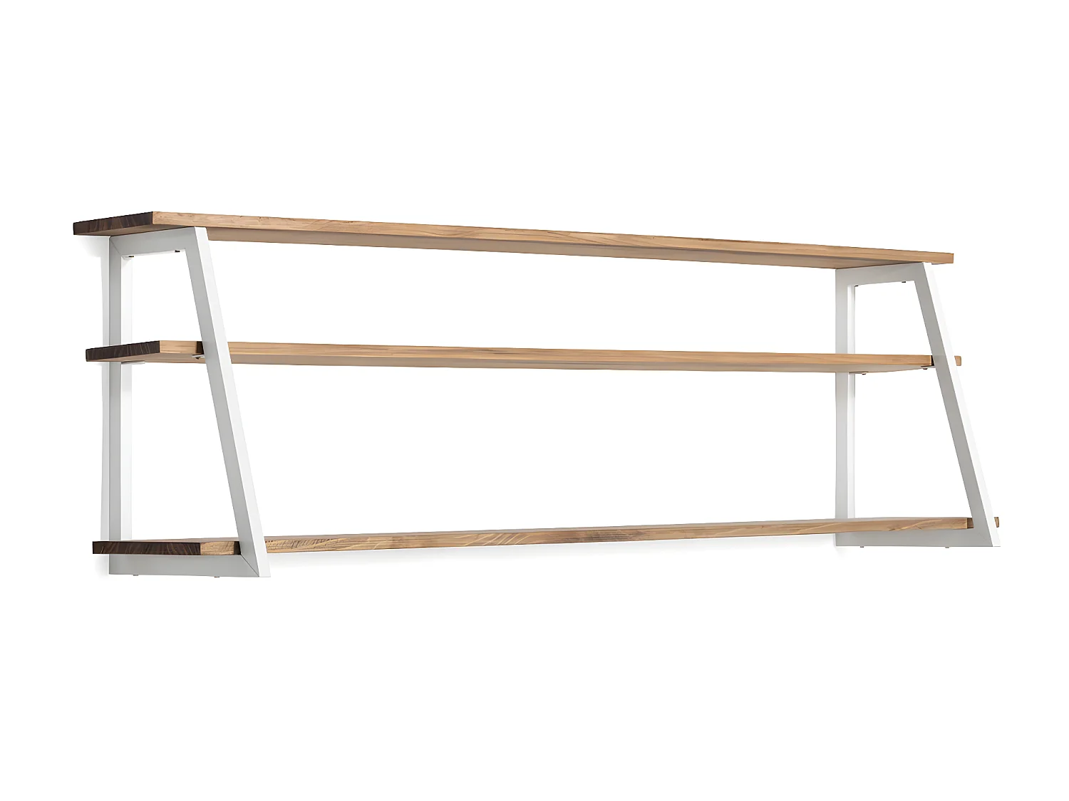 Estante Ascendente 100x35x47 Branco – madeira vintage – Dois suportes