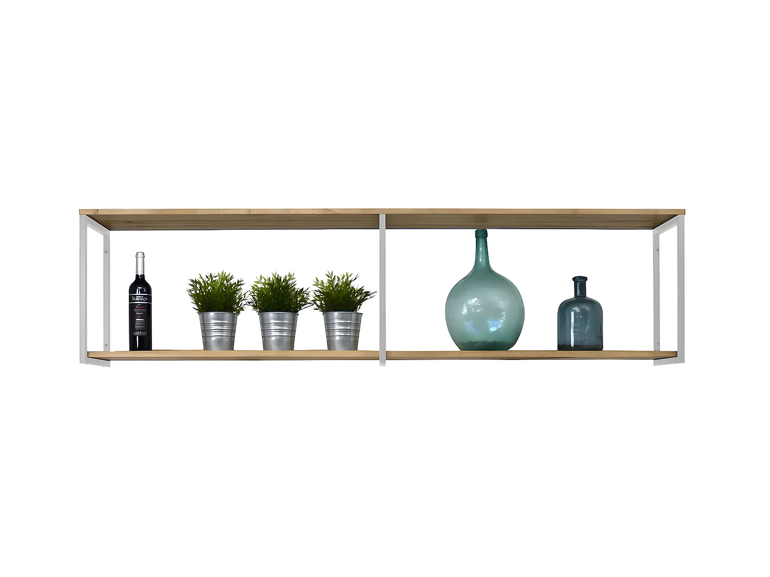 Estante iCub 2 prateleiras 18mm Industrial Vintage  30x160x47 Branco
