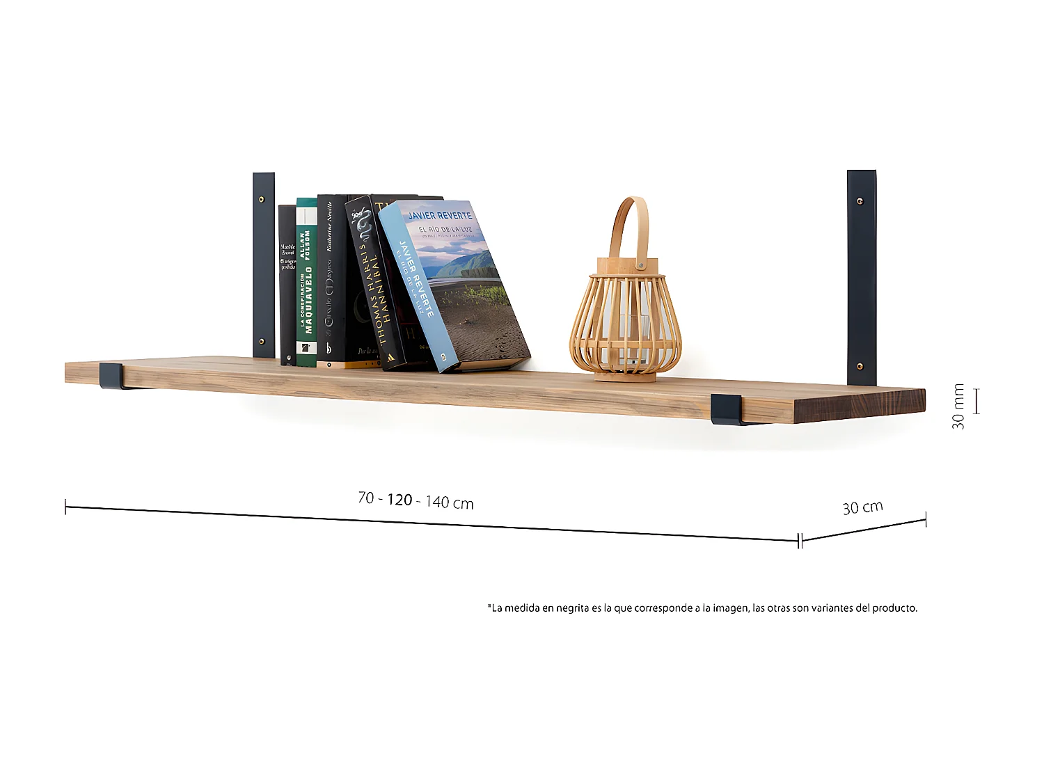 Wandregal Bristol – Industriestil 80x30x3 cm