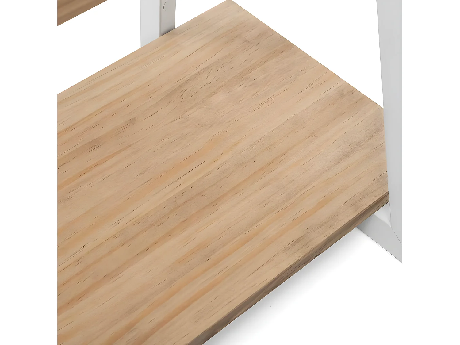 Estante Ascendente 198x35x47 Branco – madeira vintage – Tres suportes