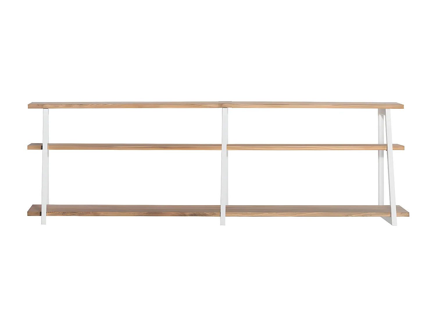 Estante Ascendente 198x35x47 Branco – madeira vintage – Tres suportes