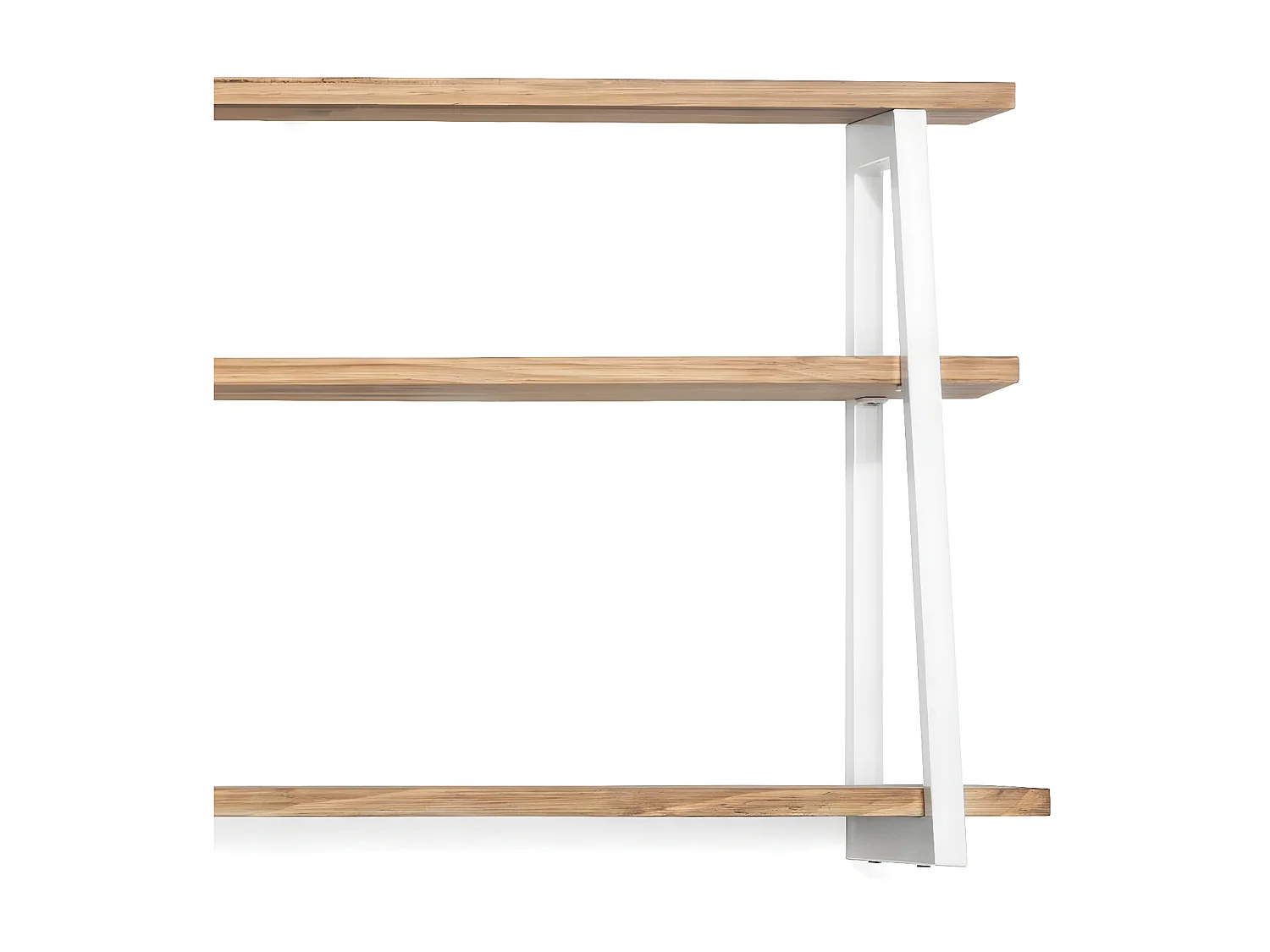 Estante Ascendente 198x35x47 Branco – madeira vintage – Tres suportes