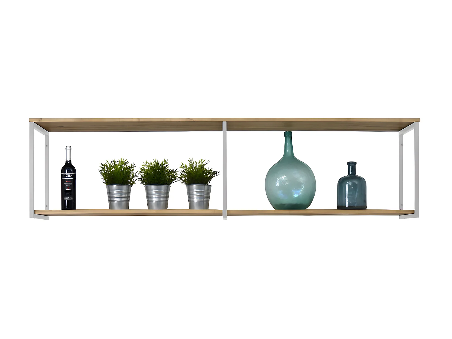 Estante iCub 2 prateleiras 18mm Industrial Vintage  30x180x47 Branco