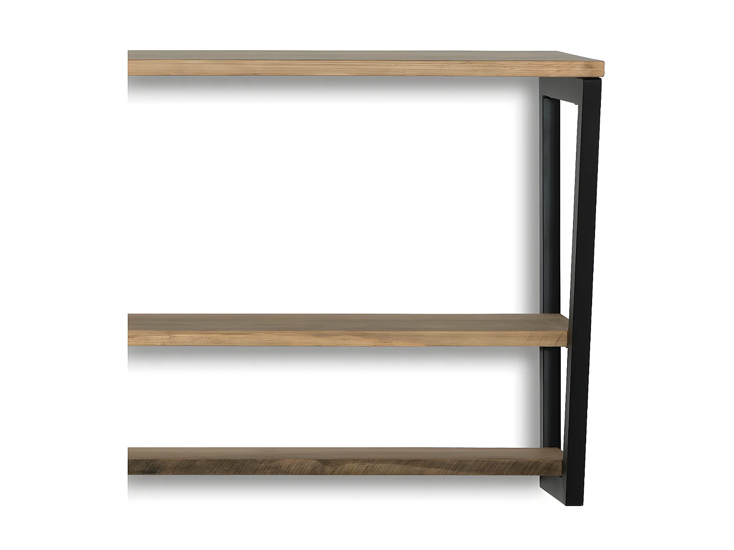 Estante poligonal descendente 2 quadros 198x35x47cm Preto Box Furniture