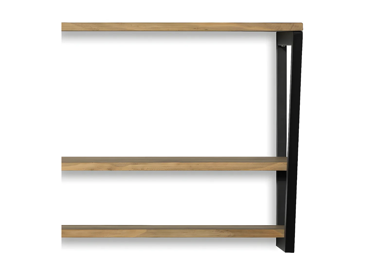 Estante Descendente 140x35x47 Preto – madeira vintage – Dois suportes