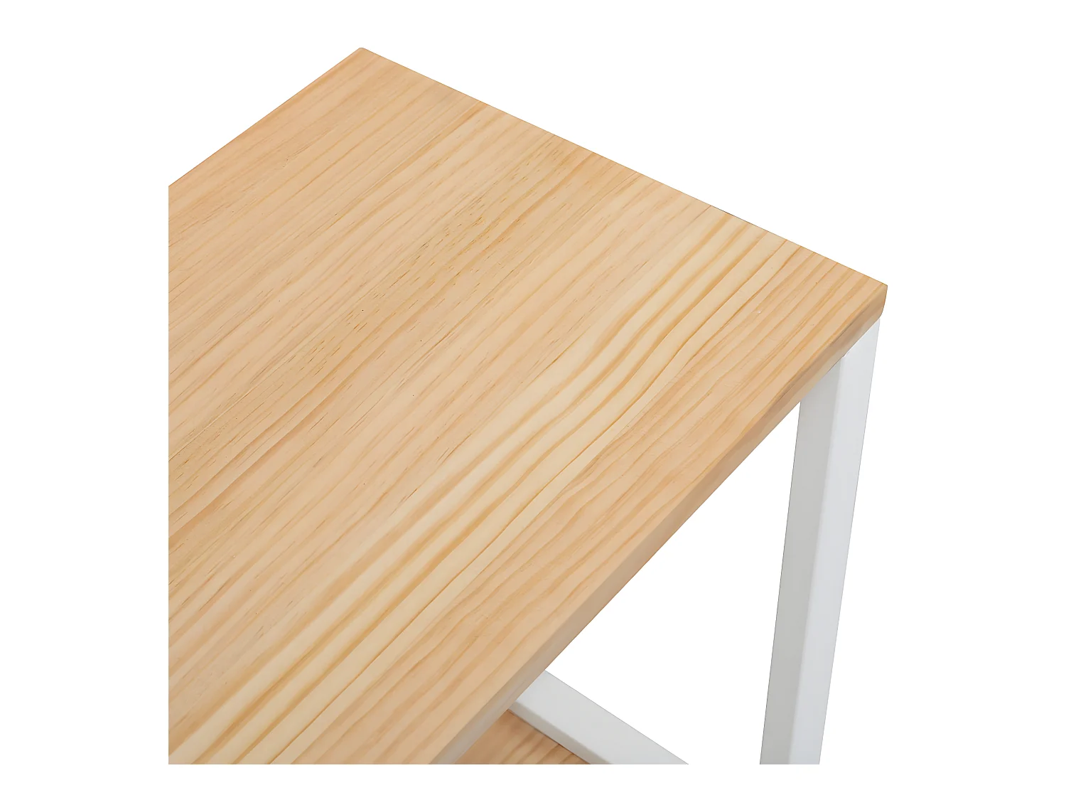 Cabide suspenso iCub 2 prateleiras e varão 120x30x60cm Branco em madeira de pinho maciça acabamento natural Estilo industrial nórdico Móveis de caixa