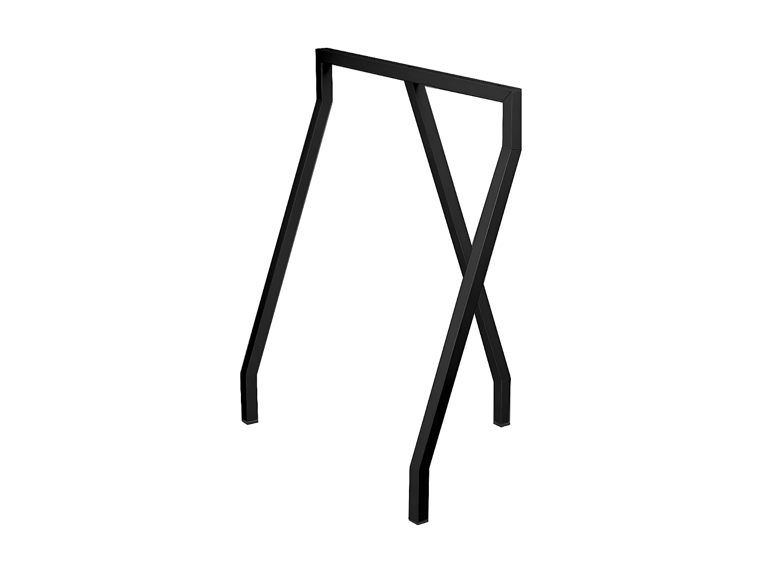 Mesa de cavalete preta 140x80x75cm da Box Furniture em madeira de pinho maciça com acabamento vintage estilo industrial Box Furniture