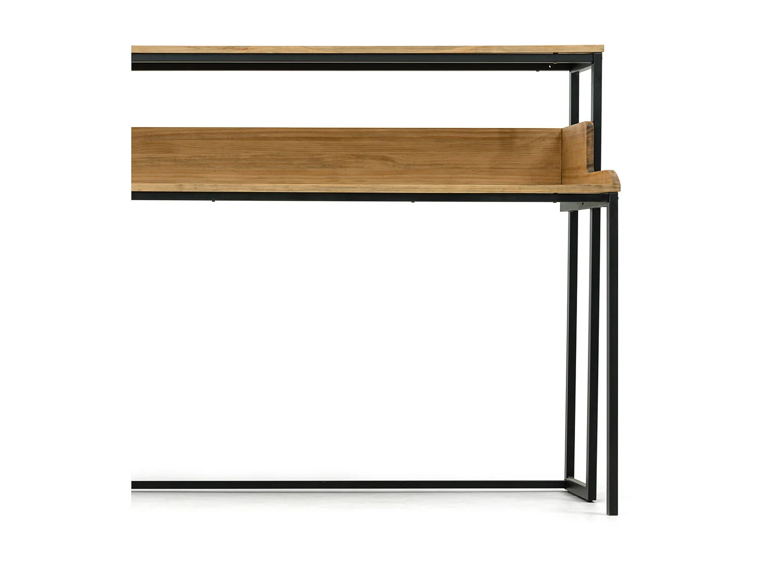 Mesa de Estudio Swindon 120x60x110cm Negra en madera maciza de pino acabado vintage estilo industrial Box Furniture