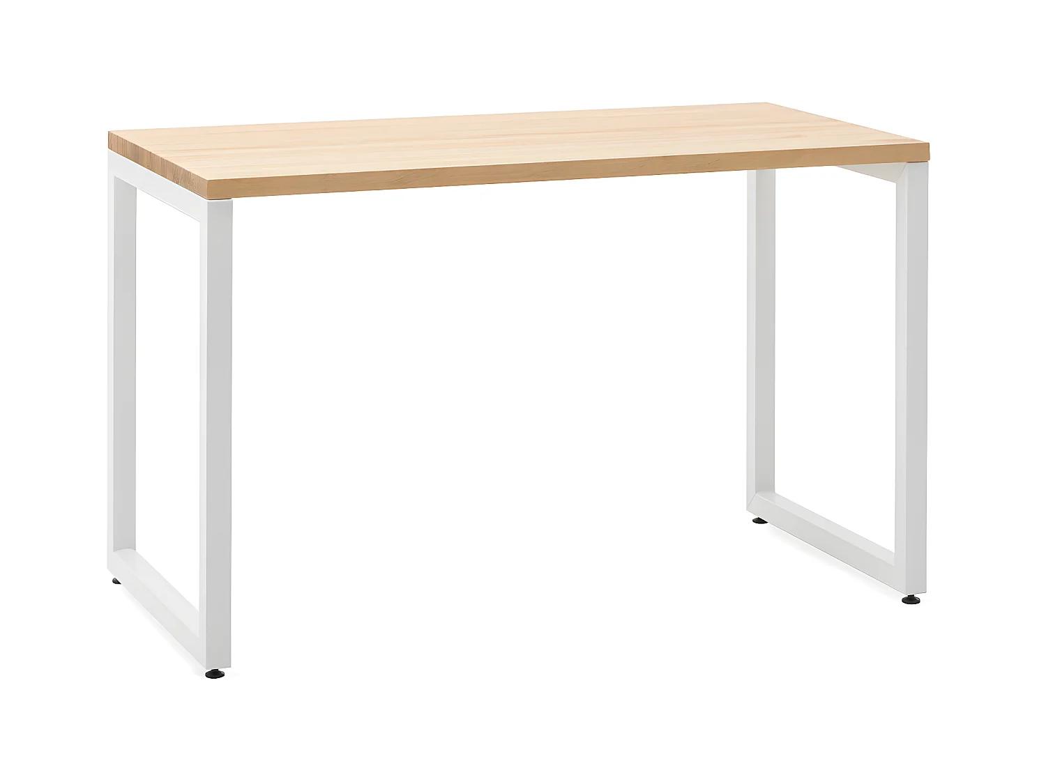 Mesa de Oficina 120x60x75cm Blanca en madera maciza de pino acabado natural estilo nórdico industiral Box Furniture