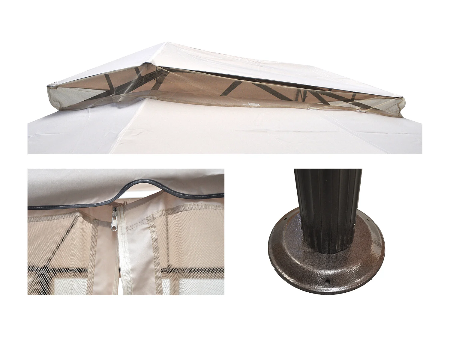 Gazebo da giardino 3×4 con zanzariera mod. Santiago