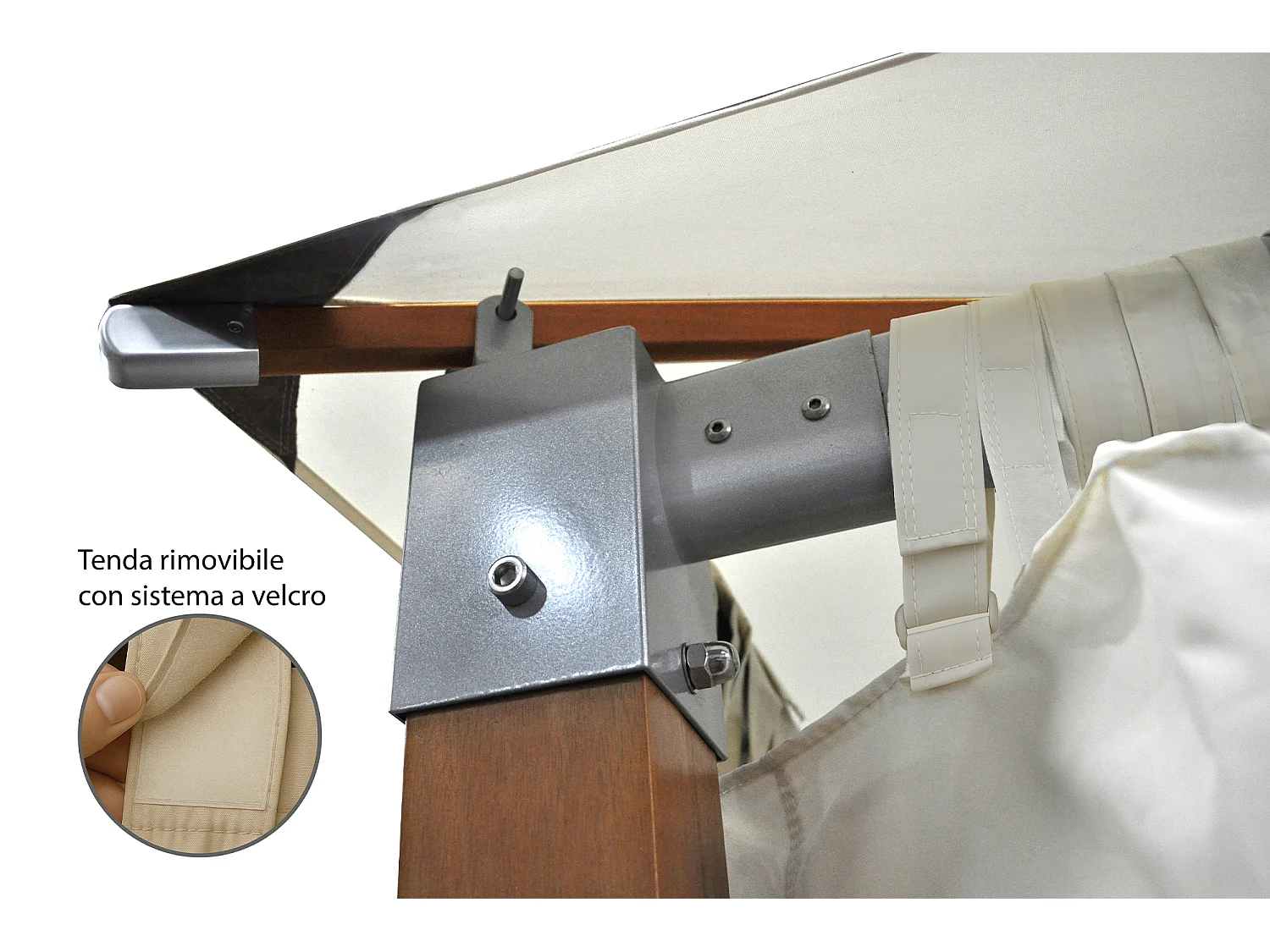 Gazebo Da Giardino 3x4 In Legno-Alluminio Mod. Porto Rico