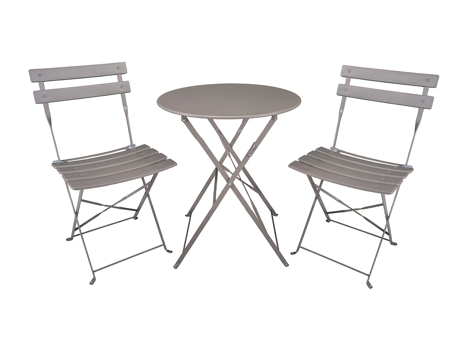 Set tavolo e sedie da giardino pieghevoli tortora - Positano