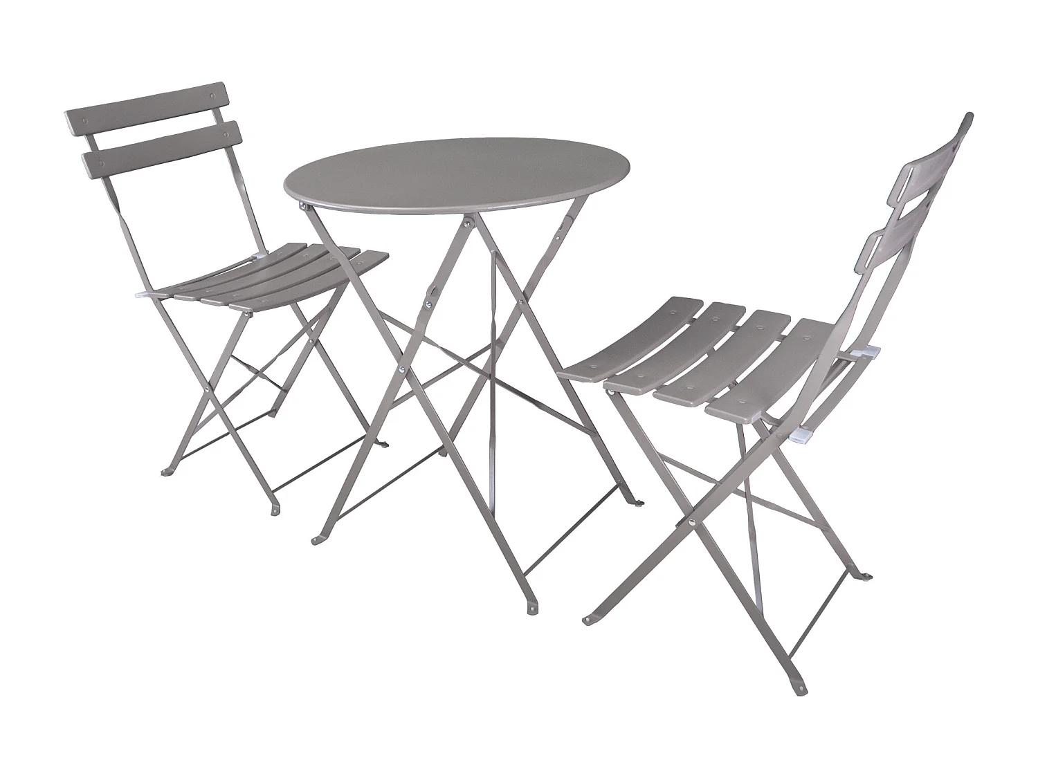 Set tavolo e sedie da giardino pieghevoli tortora - Positano