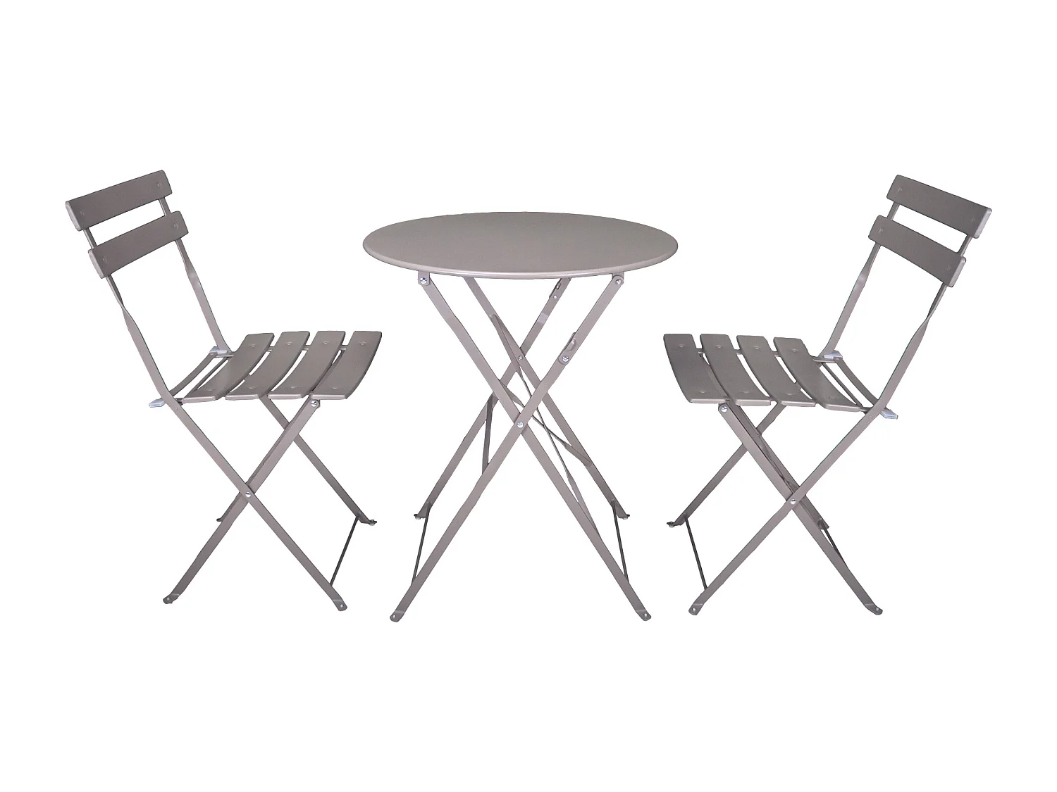 Set tavolo e sedie da giardino pieghevoli tortora - Positano