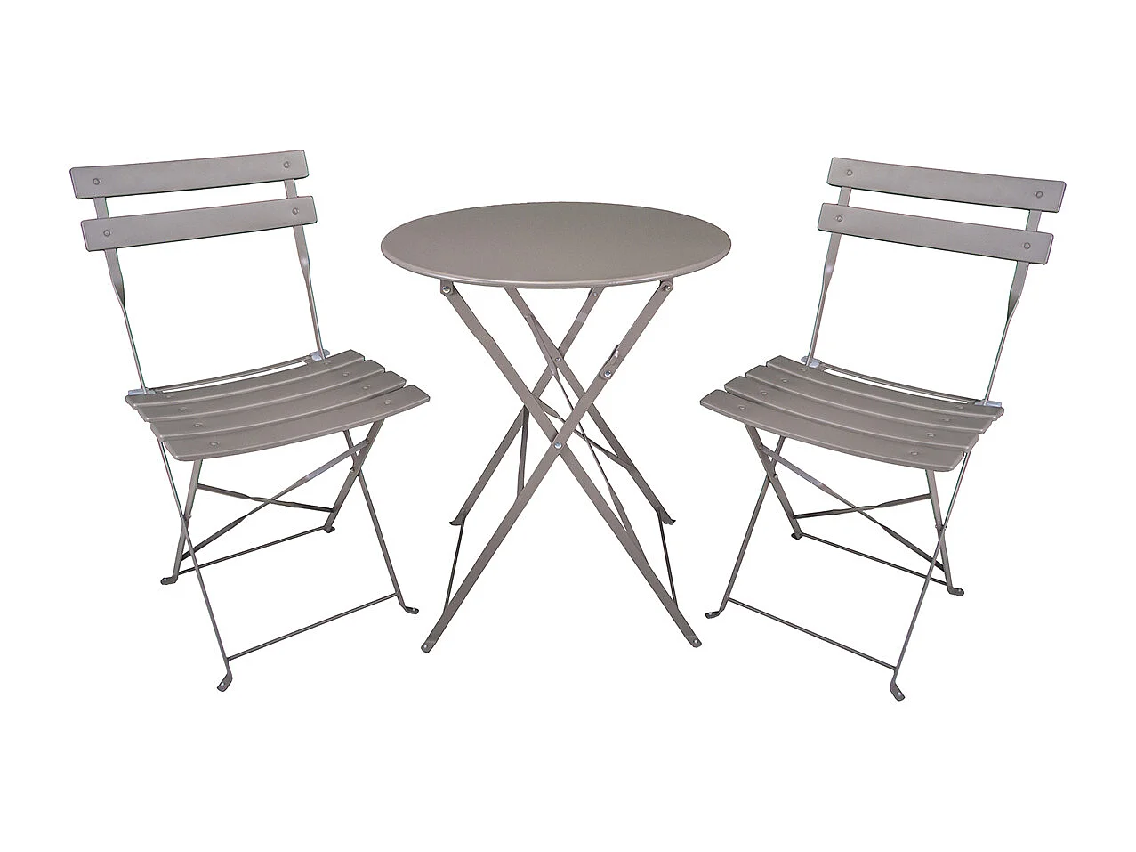 Set tavolo e sedie da giardino pieghevoli tortora - Positano