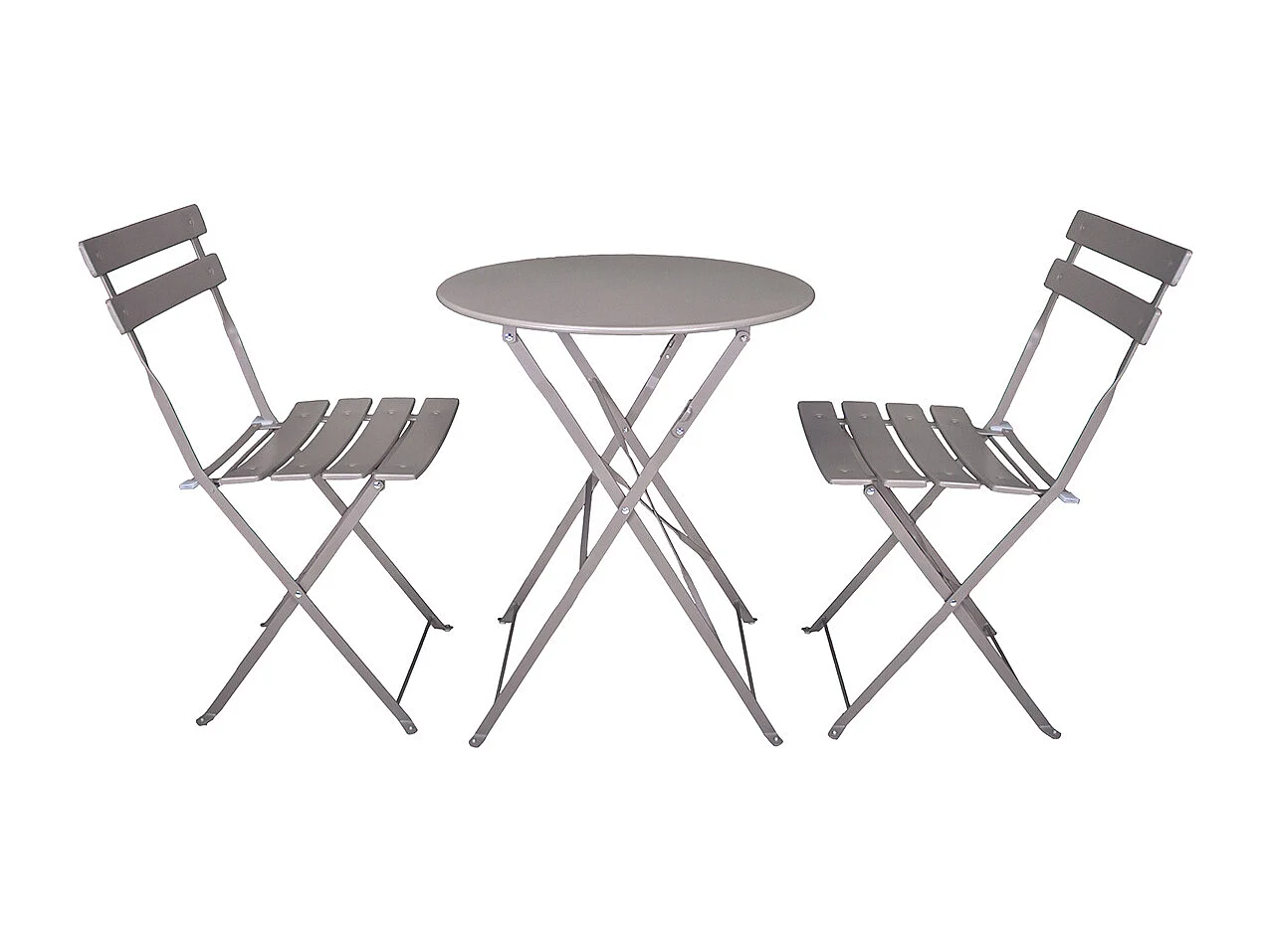 Set tavolo e sedie da giardino pieghevoli tortora - Positano