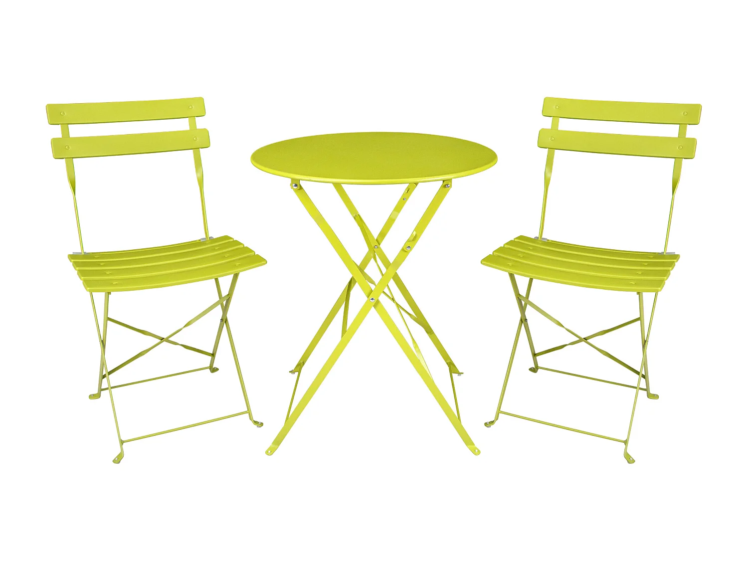 Set tavolo e sedie da giardino pieghevoli lime - Positano