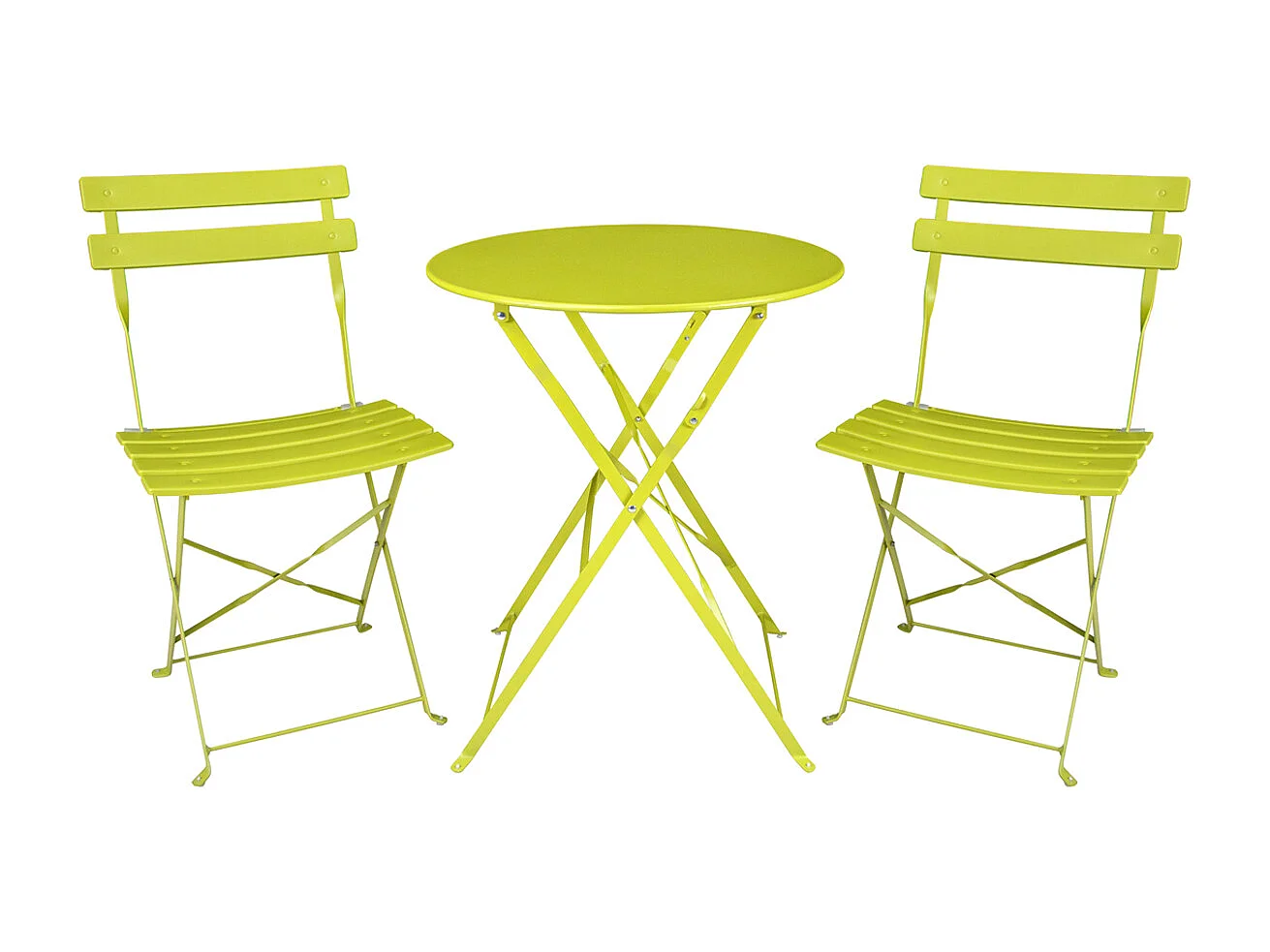 Set tavolo e sedie da giardino pieghevoli lime - Positano