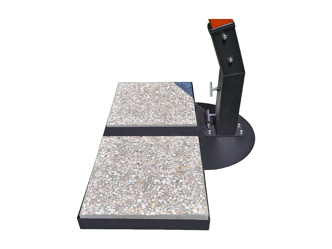 Ombrellone a braccio decentrato 3×4 Bahamas da giardino palo in legno