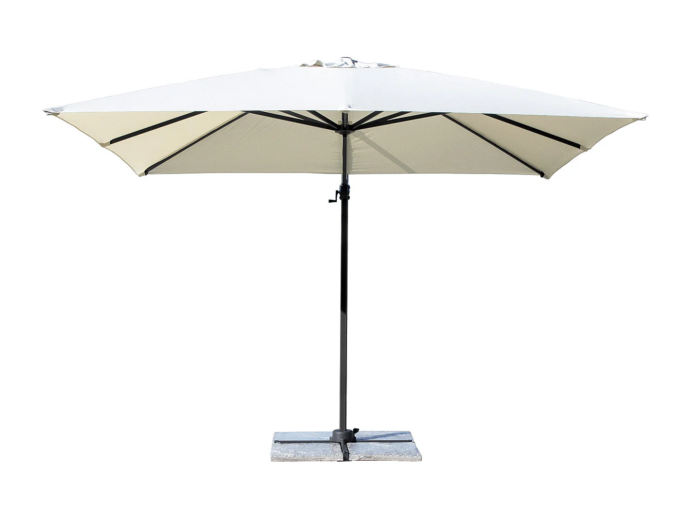 Ombrellone da giardino a braccio decentrato 3×3 mod. Miami