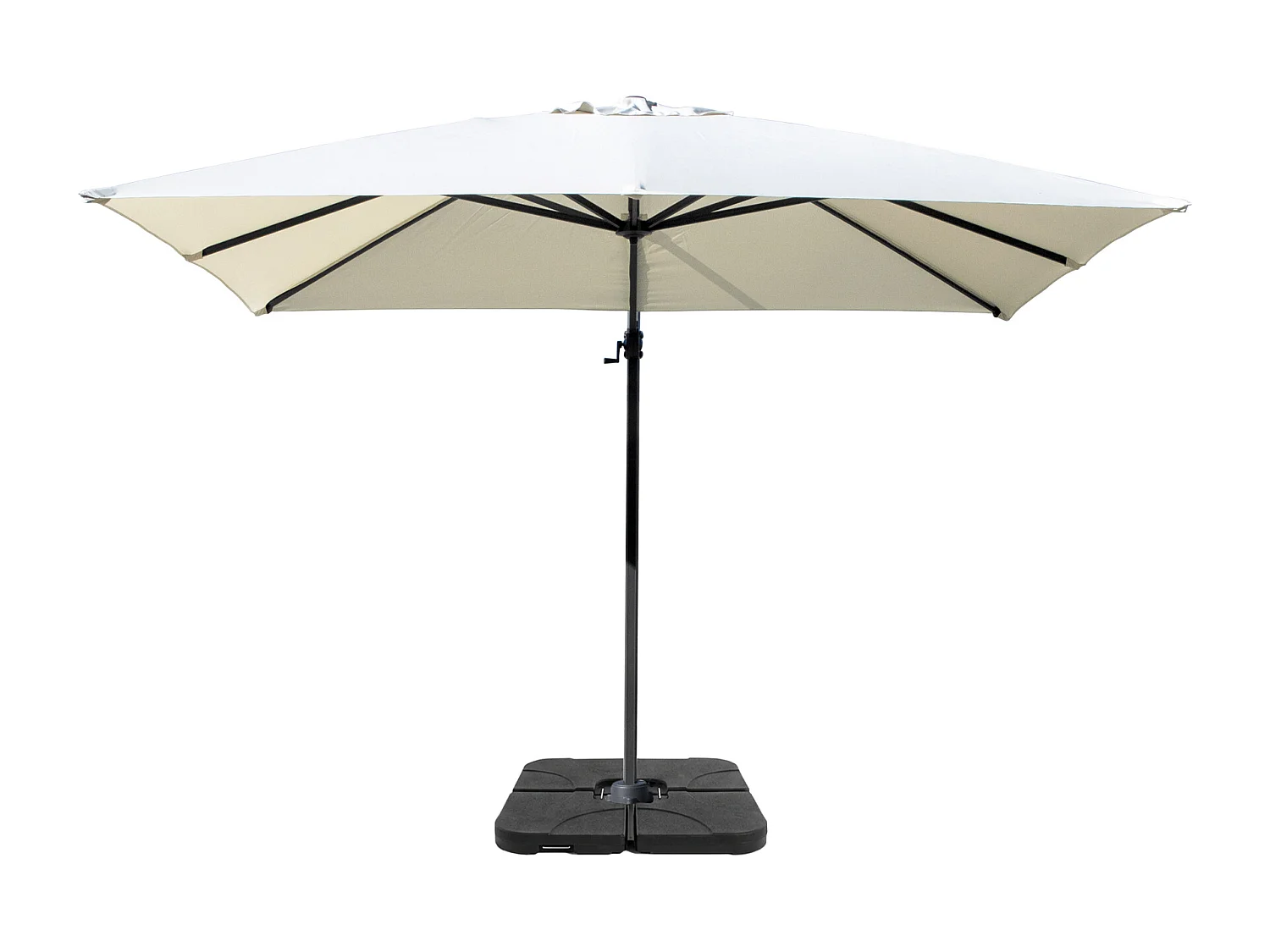 Ombrellone da giardino a braccio decentrato 3×3 mod. Miami