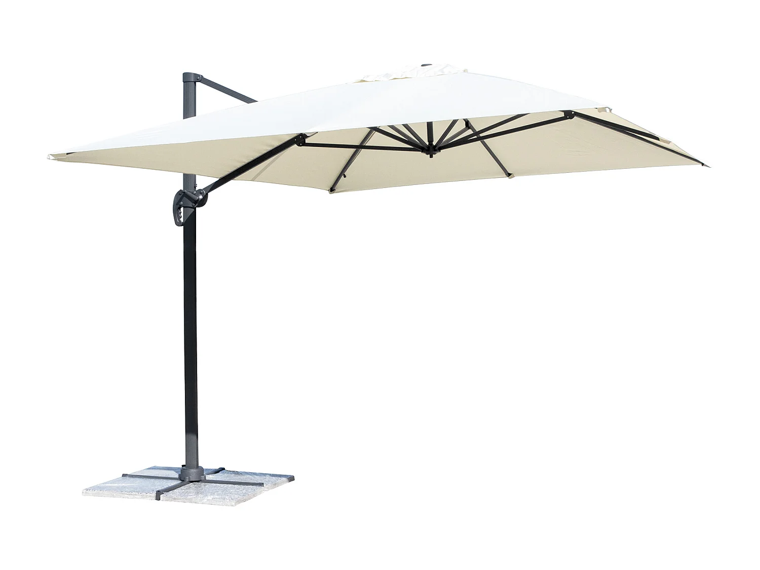 Ombrellone da giardino a braccio decentrato 3×4 mod. Miami