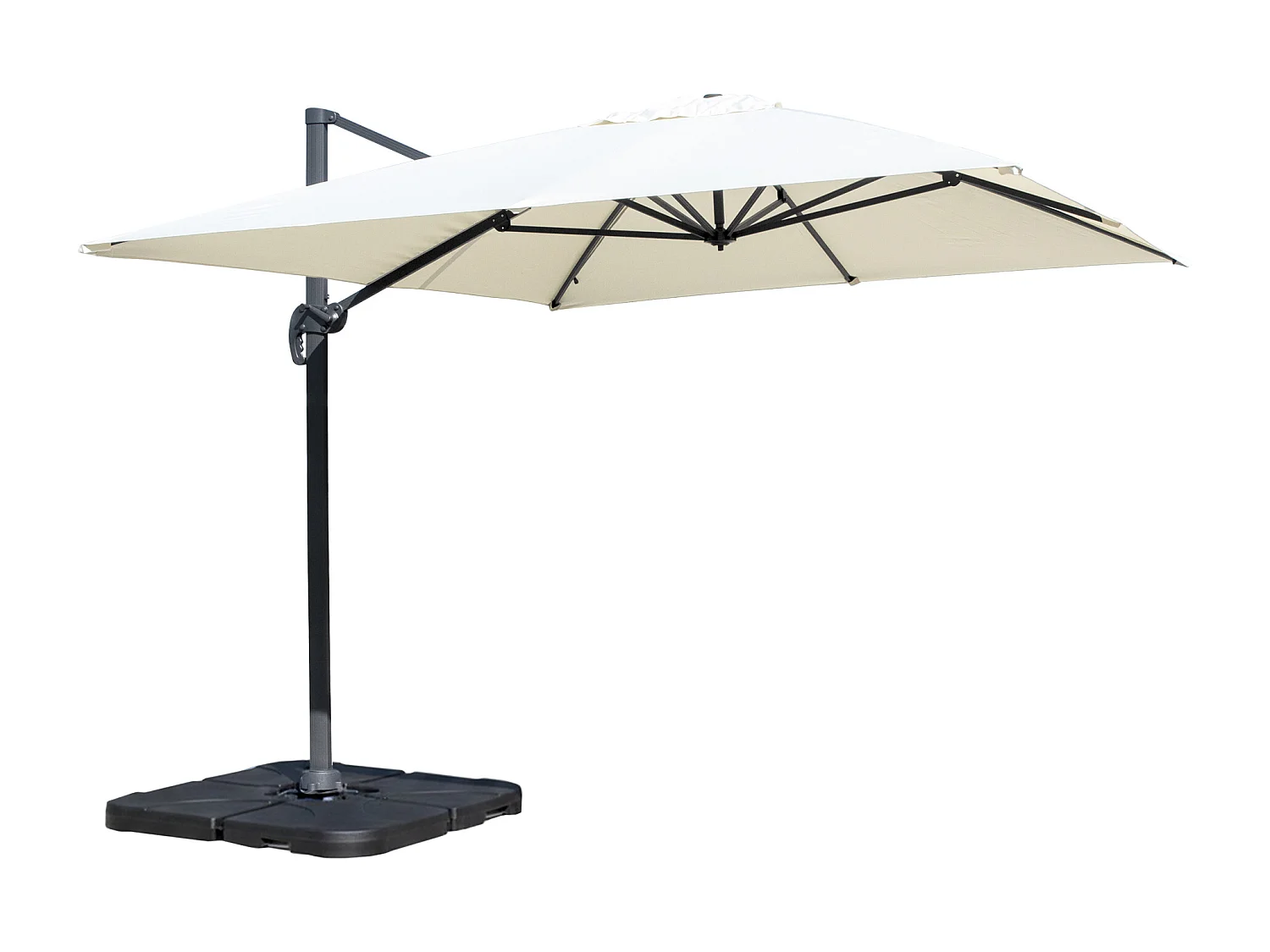 Ombrellone da giardino a braccio decentrato 3×4 mod. Miami