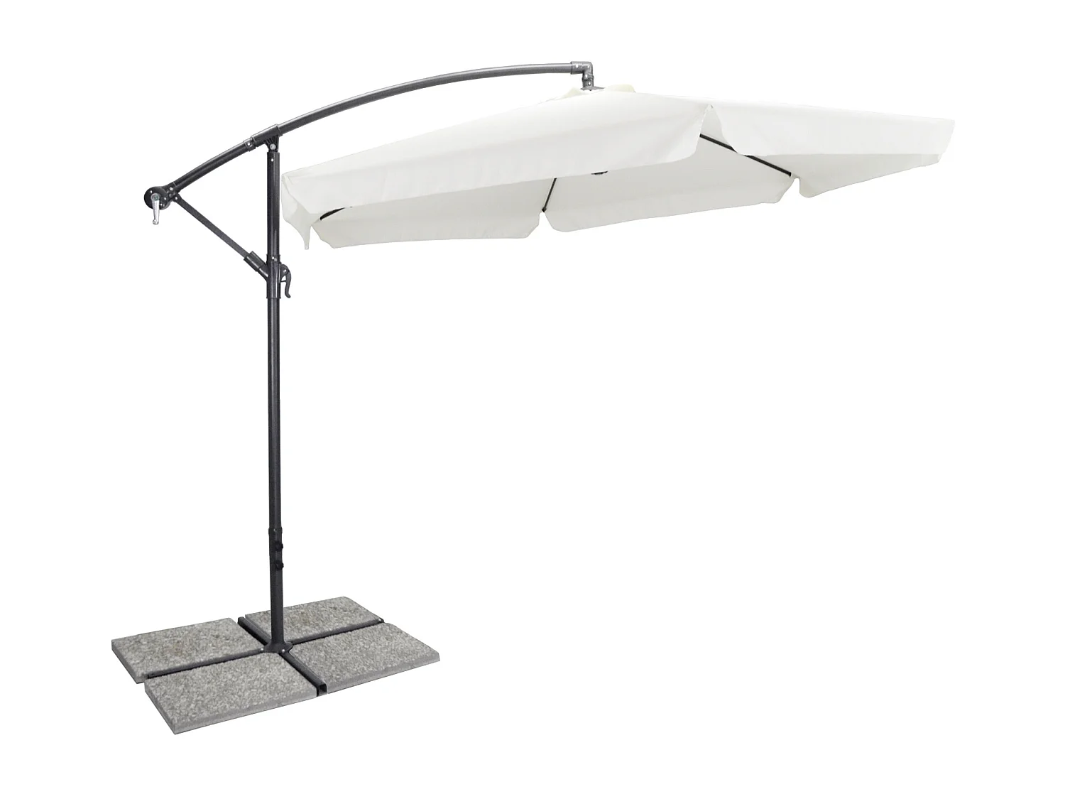 Ombrellone da giardino rotondo Ø 3 mt a braccio decentrato mod. Maracaibo