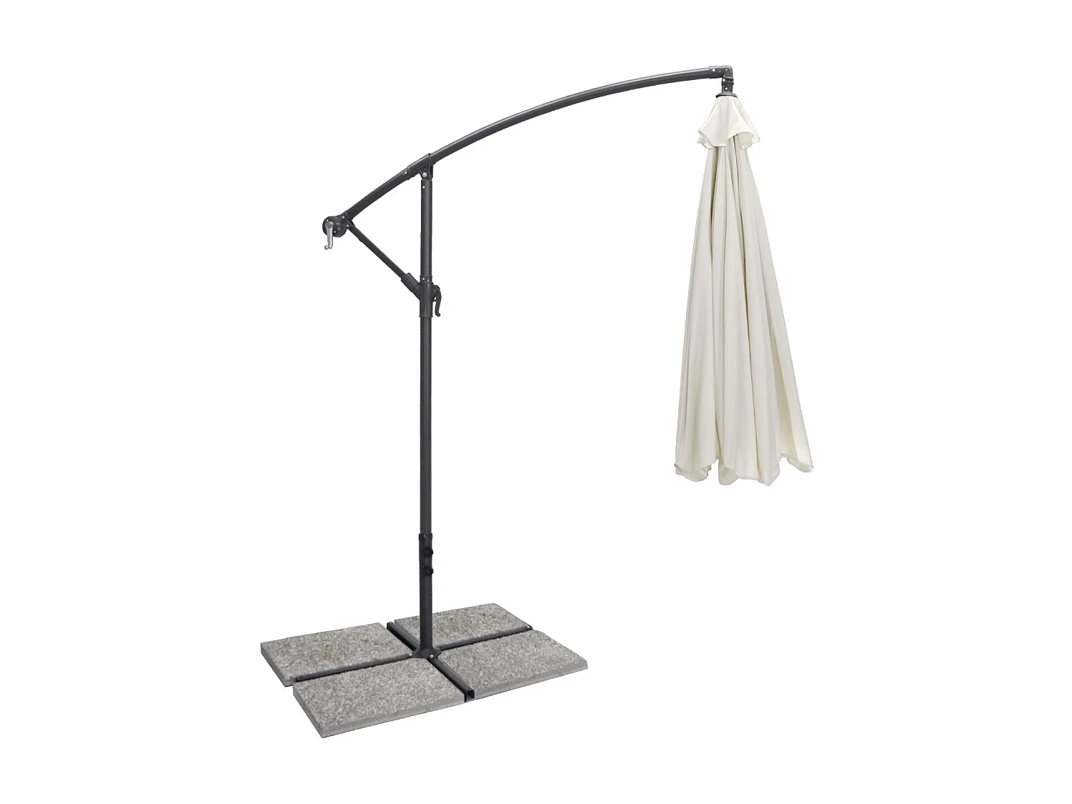 Ombrellone da giardino rotondo Ø 3 mt a braccio decentrato mod. Maracaibo