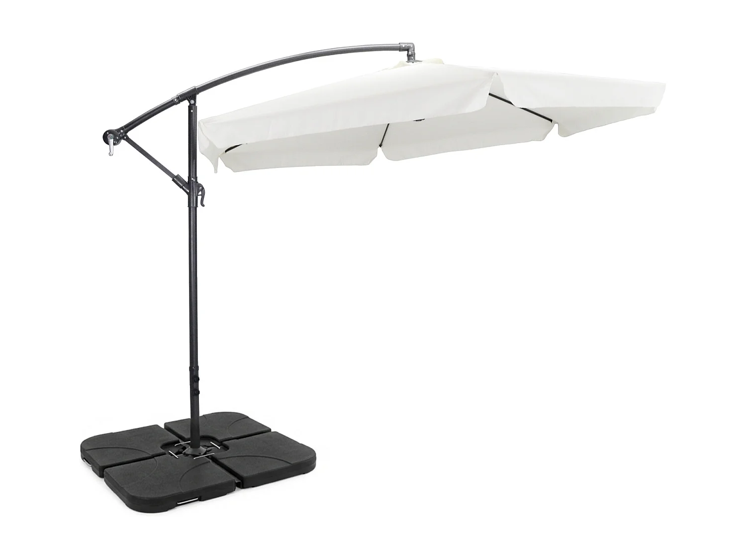 Ombrellone da giardino rotondo Ø 3 mt a braccio decentrato mod. Maracaibo