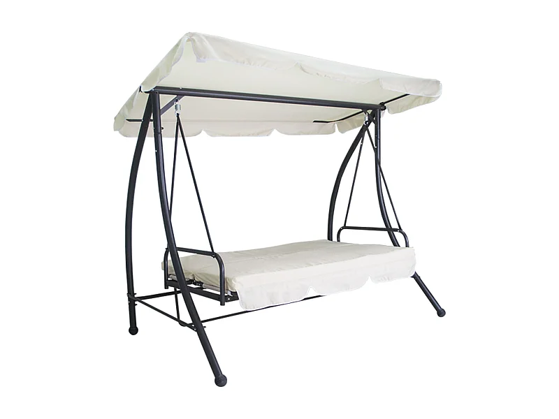 Dondolo da giardino 3 posti trasformabile in letto mod. Cayman