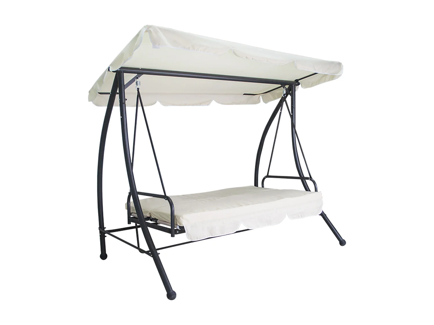 Dondolo da giardino 3 posti trasformabile in letto mod. Cayman